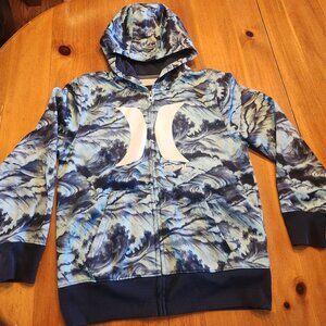 Hurley Waves Zip-up Hoodie Blue
